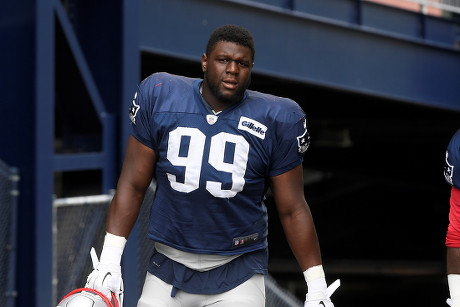 New England Patriots linebacker Ja'Whaun Bentley heads to the practice  field during the team's NFL football training camp in Foxborough, Friday,  July 27, 2018. (AP Photo/Charles Krupa Stock Photo - Alamy