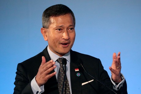 Singapore Foreign Minister Vivian Balakrishnan Gestures Editorial Stock Singapore Foreign Minister Vivian Balakrishnan Gestures Editorial Stock