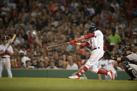 Boston Red Sox Mascot Holds Broom Editorial Stock Photo - Stock Image