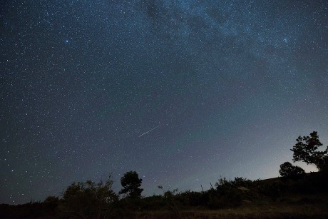 View Milky Way During Perseids Meteor Editorial Stock Photo - Stock ...