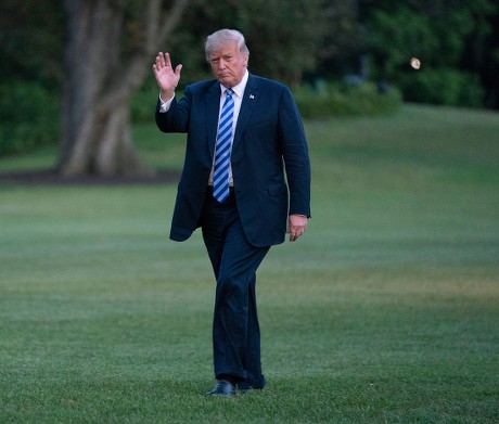 United States President Donald Trump Returns Editorial Stock Photo ...