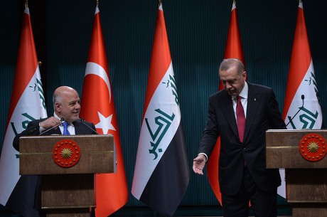 Iraqi Prime Minister visits Turkey, Ankara - 14 Aug 2018
