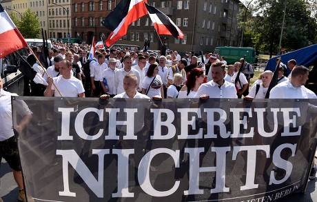 Far-right demonstration commemorating death anniversary of Deputy Fuehrer Rudolf Hess, Berlin, Germany - 18 Aug 2018