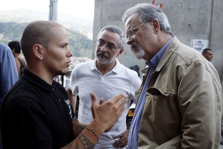 Minister of Public Security of Brazil Raul Jungmann visits commune 13 of Medellin, Colombia - 20 Aug 2018