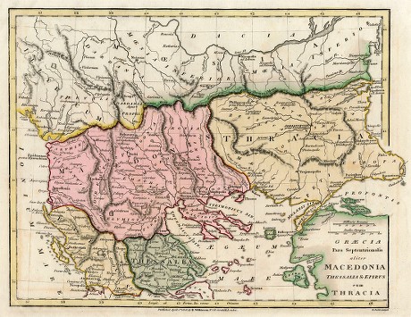 Map Macedonian Thracian Empire Original Map Editorial Stock Photo ...