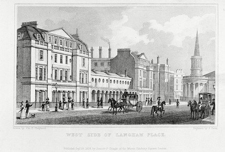 West Side of Langham Place, London, 1828