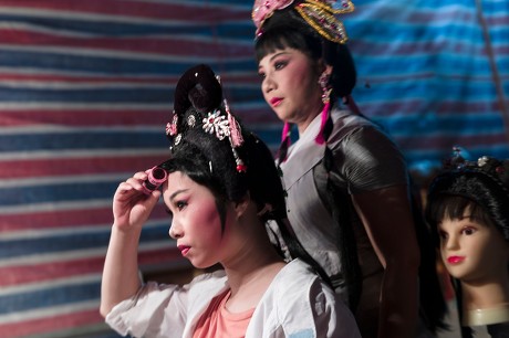 Chiu Chow opera performance during Hungry Ghosts Month festival, Hong Kong, China - 22 Aug 2018