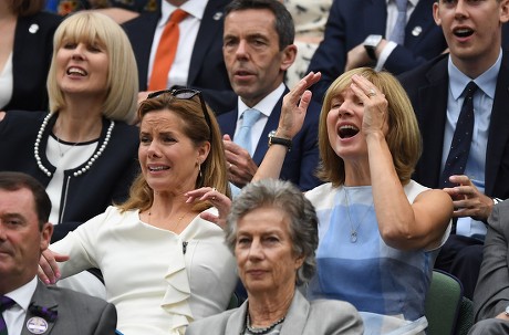 Darcy Bussell . The Wimbledon Tennis Championships 2017 Picture Andy Hooper.......daily Mail 11/07/2017 Day 8 Adrian Mannarino V Novak Djokovic Darcy Bussell And Fiona Bruce.