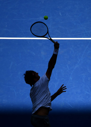 Roger Federer Practices On Arthur Ashe Editorial Stock Photo - Stock ...