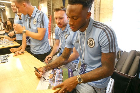 New York FC meets fans at Adidas store, USA - 23 Aug 2018