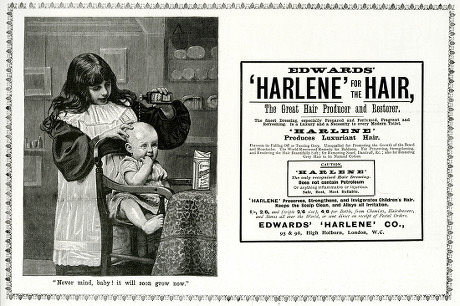 Advertisement Harlene Hair Producer Restorer Showing Editorial Stock ...