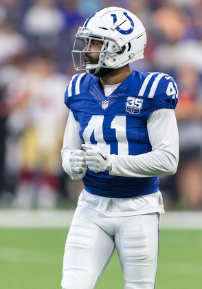 August 25, 2018: San Francisco 49ers defensive lineman Cassius Marsh (54)  during NFL football preseason game action between the San Francisco 49ers  and the Indianapolis Colts at Lucas Oil Stadium in Indianapolis