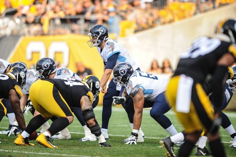 Pittsburgh, USA. 25 August 2018. Titans #7 Blaine Gabbert during the  Pittsburgh Steelers vs Tennessee Titans