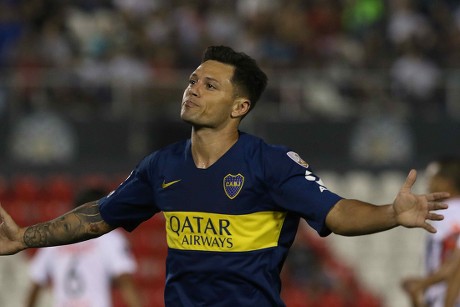 Boca Juniors Mauro Zarate Celebrates After Editorial Stock Photo