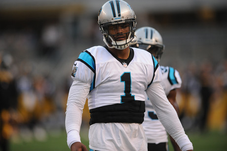 Pittsburgh, USA. 30th Aug 2018. August 30th, 2018: Panthers #1 Cam Newton,  and Steelers Head Coach Mike Tomlin during the Pittsburgh Steelers vs Carolina  Panthers game at Heinz Field in Pittsburgh, PA.