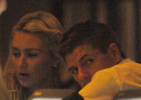 Steve Gerrard and wife Alex Curran out and about on Berkeley Street, Mayfair, London, Britain - 27 Jul 2009