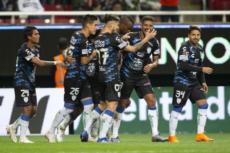 Pachuca Players Celebrate Goal During Mexican Editorial Stock Photo