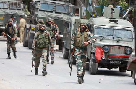 Indian Army Soldiers During Cordonandsearch Operation Editorial Stock ...