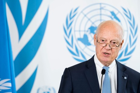 UN Special Envoy for Syria press conference, Geneva, Switzerland - 04 Sep 2018