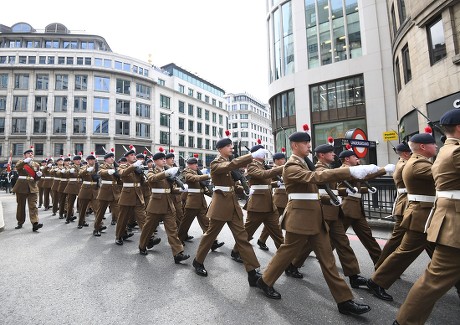 Royal Regiment Fusiliers Parading City London Editorial Stock Photo ...