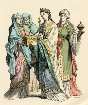 Frankish Noblewomen East Franks Inhabited Presentday Editorial Stock ...