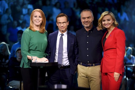 Swedish Election debate on TV4 tv channel, Gavle, Sweden - 06 Sep 2018