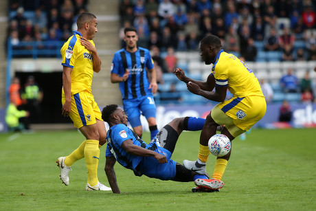 Brandon Hanlan Gillingham Tackles Afc Wimbledons Editorial Stock Photo ...