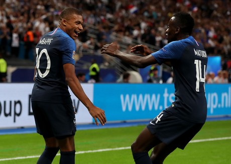 Kylian Mbappe France Celebrates Scoring 1st Editorial Stock Photo ...