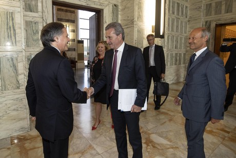 EU Budget Commissioner Oettinger visits Rome, Italy - 13 Sep 2018