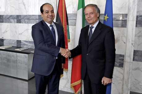 Italian Minister for Foreign Affairs Moavero Milanesi  meets with Deputy Prime Minister of Libya Maiteeq in Rome, Italy - 14 Sep 2018