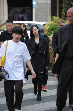 Victoria Song on set filming, Milan, Italy - 20 Sep 2018