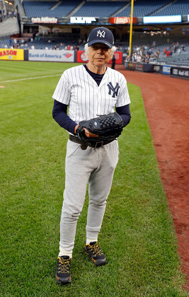 Photo: Designer Ralph Lauren throws out the first pitch at Yankee