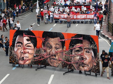 Demonstrators take to the streets in the Philippines to mark the 46th anniversary of the declaration of Martial Law, Manila - 21 Sep 2018