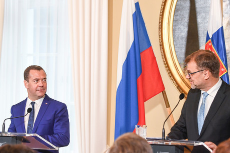 Russian Primeminister Medvedev visits Finland, Helsinki - 26 Sep 2018