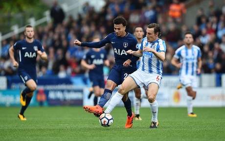 Dele Alli In Action With Dean Whitehead. Football: Premier League. Huddersfield Town V Tottenham Hotspur (0-4) Picture: Graham Chadwick.
