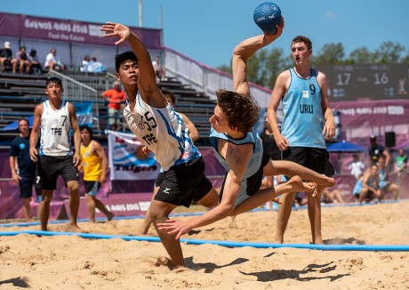 Womens Beach Handball Team Argentina Celebrating Editorial Stock Photo womens-beach-handball-team-argentina-celebrating-editorial-stock-photo