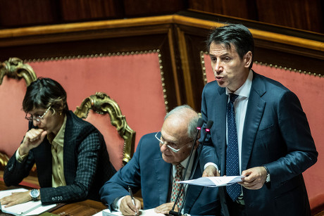 Prime Minister Giuseppe Conte speaks in the Senate, Rome, Italy - 16 Oct 2018