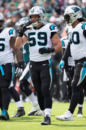 October 21, 2018: Carolina Panthers defensive end Julius Peppers (90) in  action during the NFL game between the Carolina Panthers and the  Philadelphia Eagles at Lincoln Financial Field in Philadelphia,  Pennsylvania. Christopher