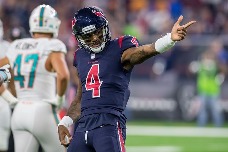 Houston, TX, USA. 25th Oct, 2018. Houston Texans free safety Tyrann Mathieu  (32) celebrates after making a sack during the 4th quarter of a NFL  football game between the Houston Texans and