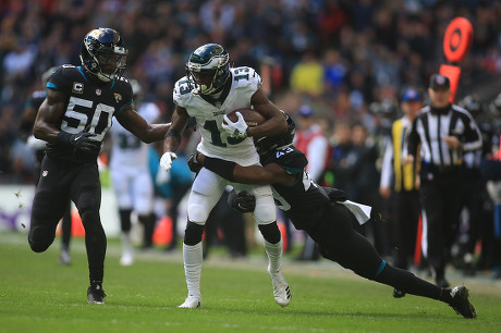 London, UK. 28 October 2018. Philadelphia Eagles at Jacksonville Jaguars  NFL game at Wembley Stadium, the