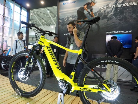 Visitor Looks Giant Bike Made By Editorial Stock Photo Stock