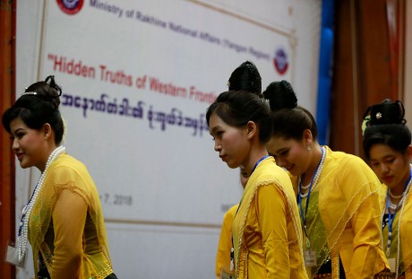 Rakhine Women Their Traditional Dress Attend Editorial Stock Photo