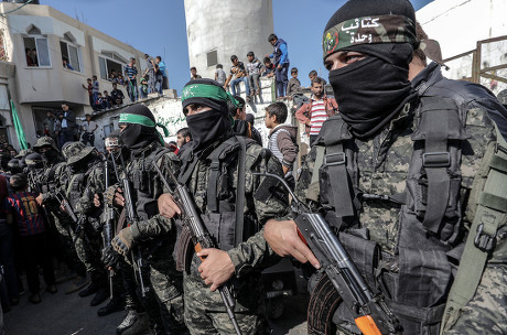 Fighters Ezz Aldin Alqassam Brigades Carry Editorial Stock Photo ...