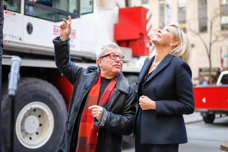 Nadja Swarovski and Daniel Libeskind Debut new Swarovski Star, Rockefeller Center, New York, USA - 14 Nov 2018