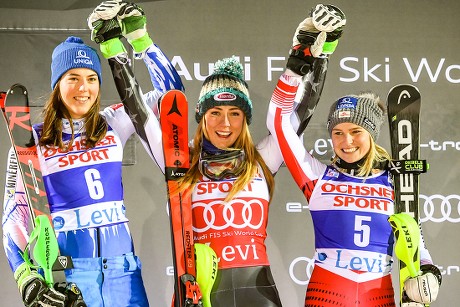 Mikaela Shiffrin C Usa Celebrates On Editorial Stock Photo - Stock ...