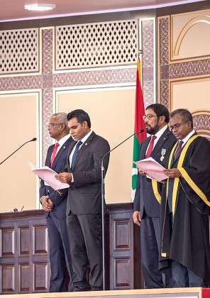 Maldive's New President Ibrahim Mohamed Solih's swearing-in ceremony in Male, Maldives - 17 Nov 2018