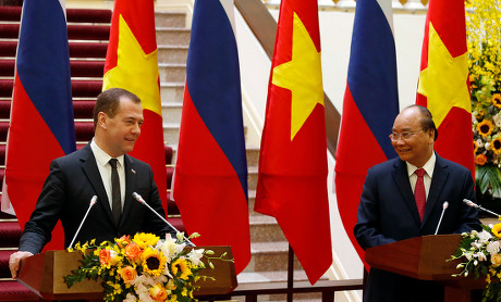 Russia's Prime Minister Dmitri Medvedev visits Hanoi, Vietnam - 19 Nov 2018
