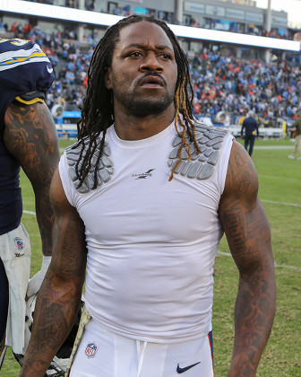 November 18, 2018 Carson, CANarbonne High School linebackers Los Angeles  Chargers linebacker Uchenna Nwosu #42 and Denver Broncos linebacker  Keishawn Bierria #40 after the NFL Denver Broncos vs Los Angeles Chargers at