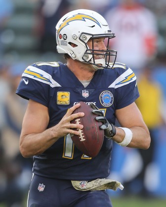 November 18, 2018 Carson, CANarbonne High School linebackers Los Angeles  Chargers linebacker Uchenna Nwosu #42 and Denver Broncos linebacker  Keishawn Bierria #40 after the NFL Denver Broncos vs Los Angeles Chargers at