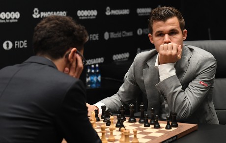 World Chess Championship in London 2018. Magnus Carlsen, World number One  from Norway, retained his title against Fabiano Caruana after a tie-break  Stock Photo - Alamy